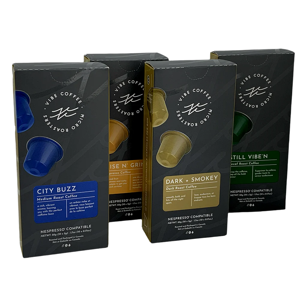 Vibe Coffee Nespresso Capsules Sample Pack (Pack of 4 boxes)